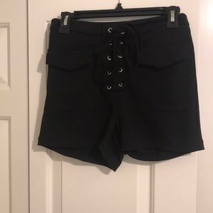 Gianni Bini Size SMALL black lace up shorts!